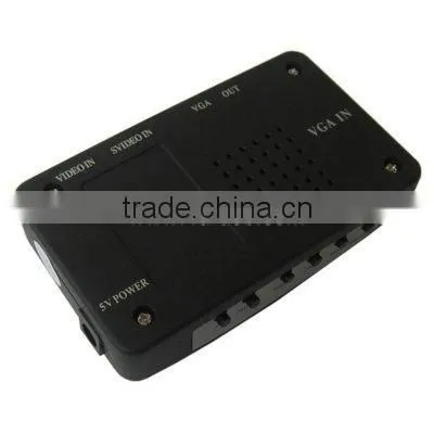 Black High resolution Video and S-Video to VGA Converter