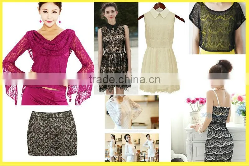 polyester floral allover honeycomb lace fabric for dress/underwear