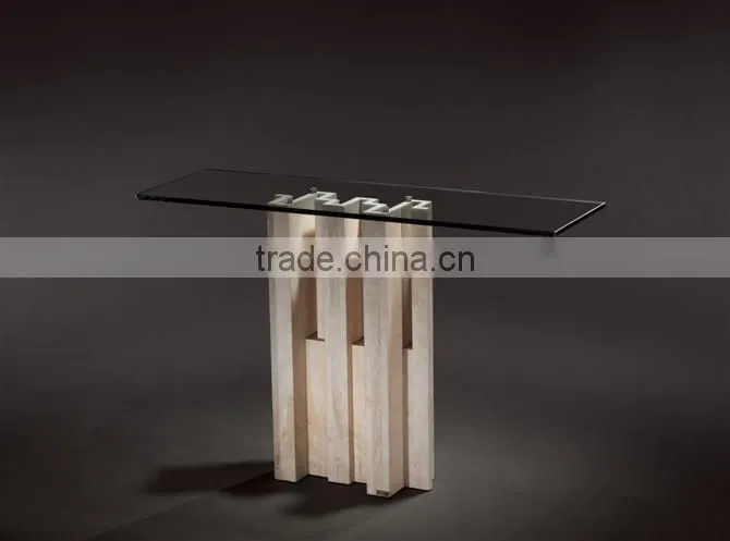 Hot sale travertine natural stone table,console table of living room furniture