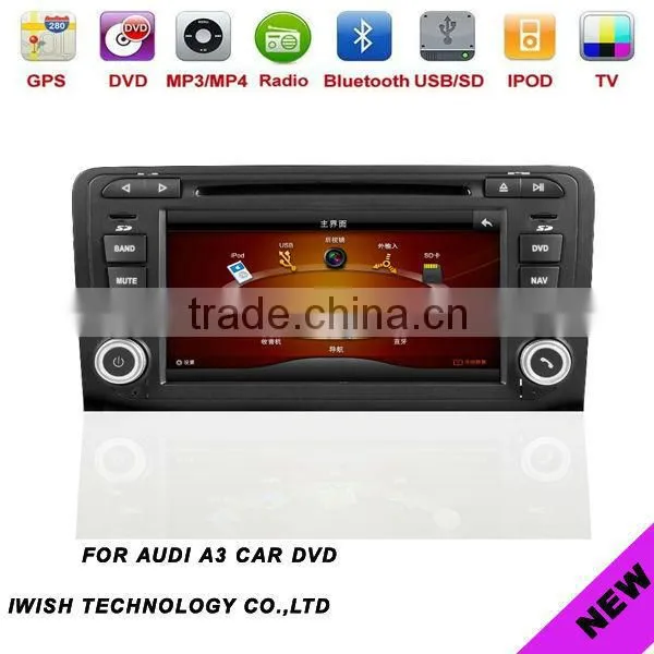 7 inch good sound quality car dvd audio for AUDI A3 with DIGITIAL TV OPTIONAL