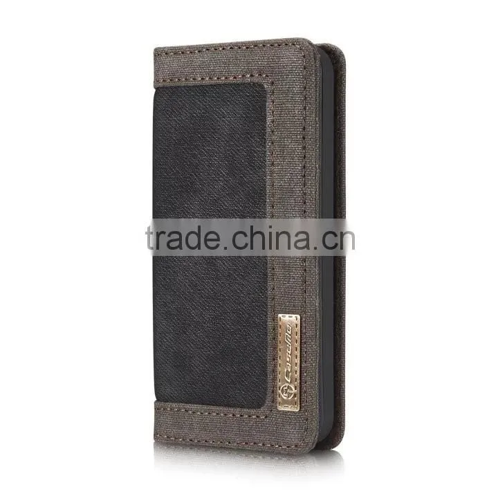 Caseme Jean series waterproof woven fabrics case for iphone SE/5/5S With inner card slot holder wallet flip case for iphone se
