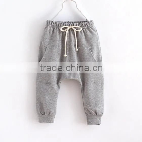 High quality gray kids harem pants