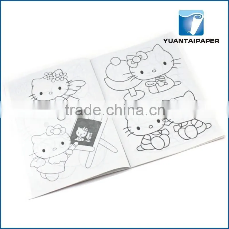Staple binding coloring book & sticker book for children