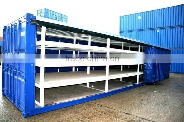 New 20 ft 40 foot curtain side container with shelves