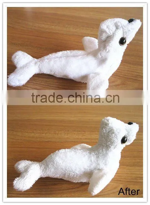 2014 hotest innovative stuffed plush growing water plush seal toy
