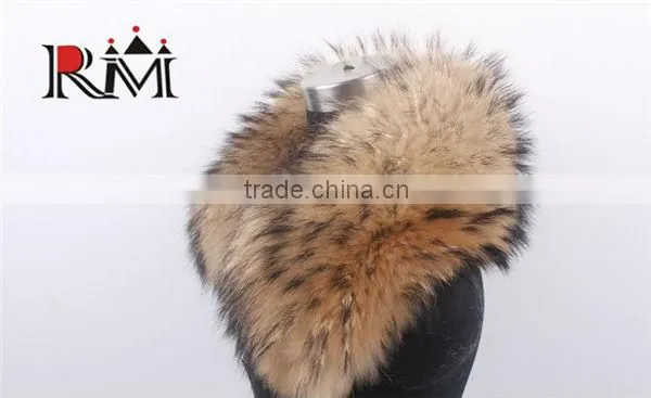natural color raccoon collar for jacket raccoon fur stripes