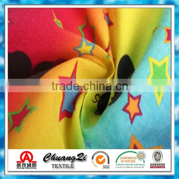 Fashionable stars printed cotton fabric