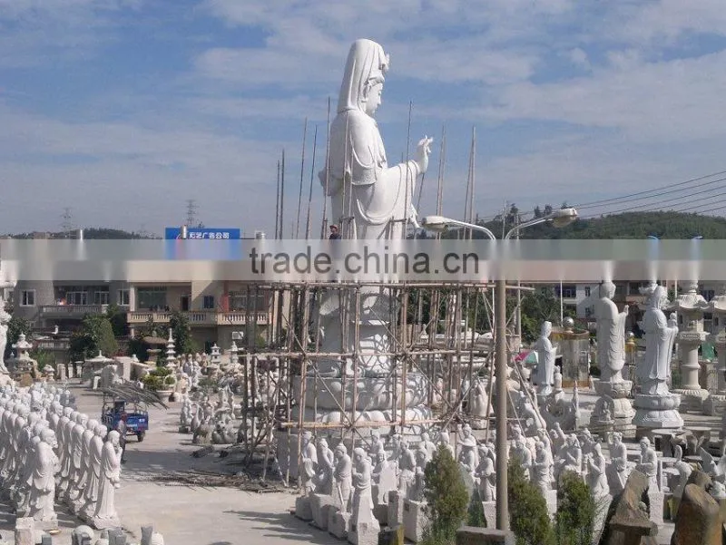 hand carved stone buddha head statue