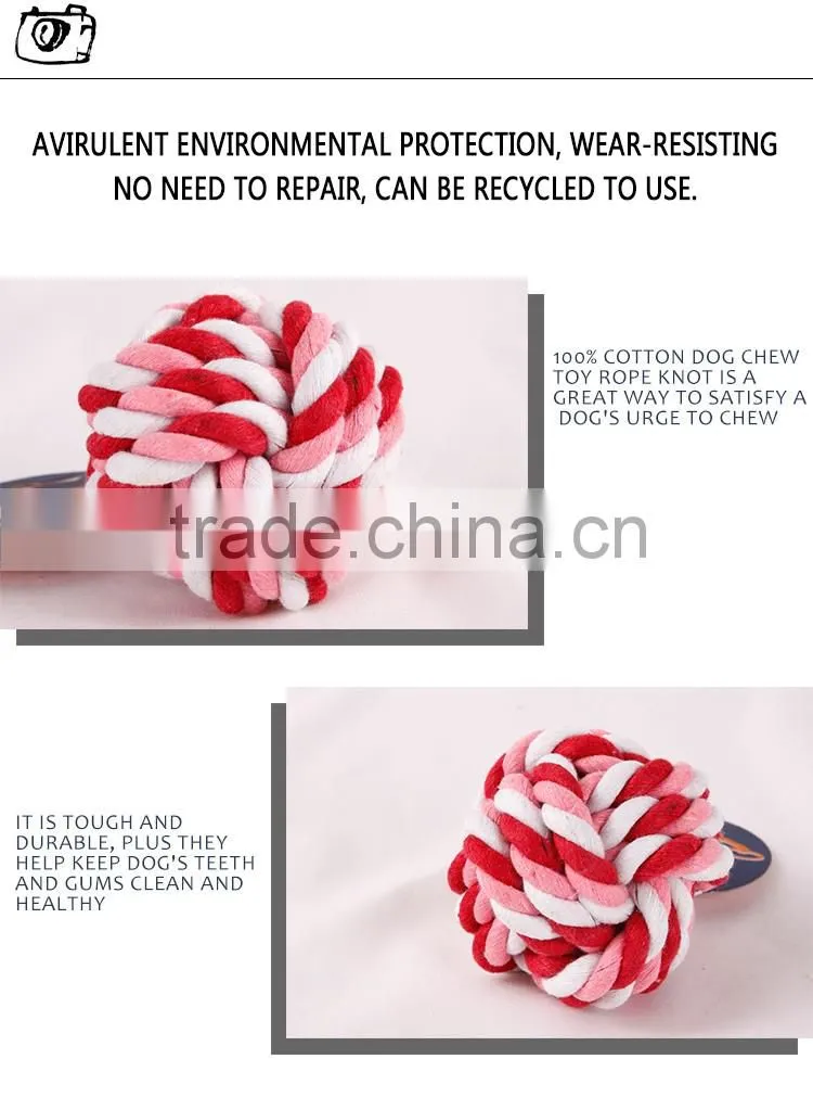 latest Eco-friendly cotton rope toy for knot dog stuffed pet toy