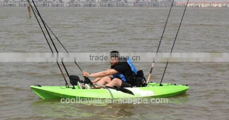 plastic fish pedal boat fishing kayak with pedals