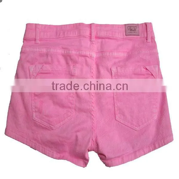 2013 new cotton fashion ladies sexy pink hot shorts for sexy tight fit shorts women 2013