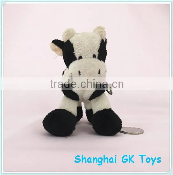 10cm Mini Plush Cow Keychain