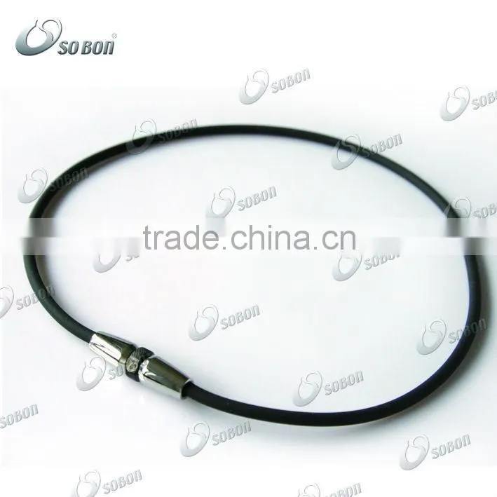 Cheap silicone titanium pain relief sports necklace wholesale