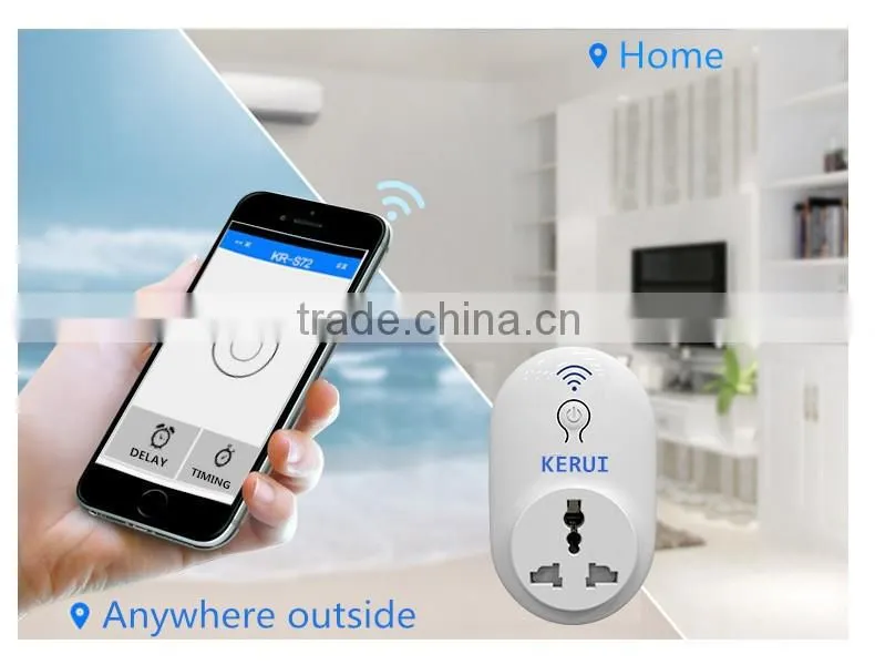 Instal your intelligent life by "Cloud" APP smartphone ISO/Android remote control home-electronics wifi smart power socket