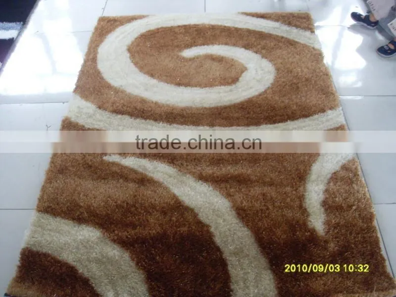 South Korea Silk Pure Color Rugs,hand tufted semi circle rug