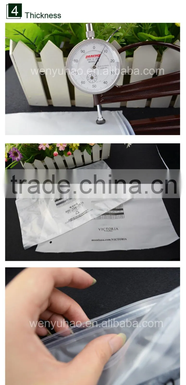 plastic clothes bags for packing , plastic bag zipper clothes poly bags