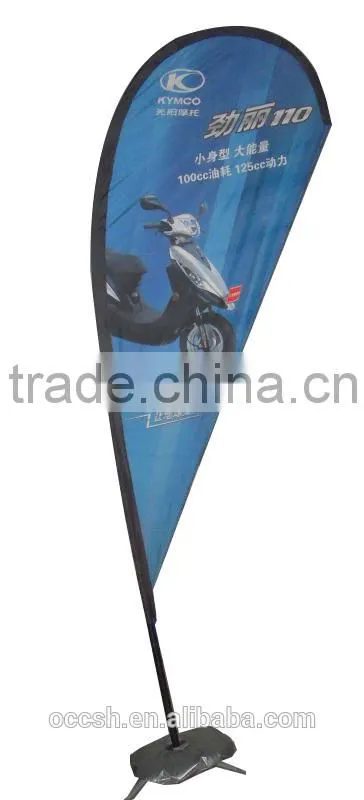 2.8m Tear Drop Flag Stand Banner Flagpole Fibreglass Flagpole