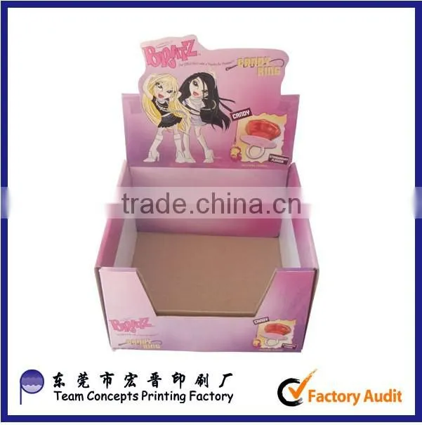 free standing kraft chocolate display paper box