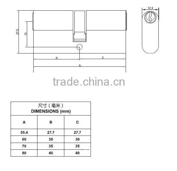 Alibaba china supplier brass euro profile cylinder lock