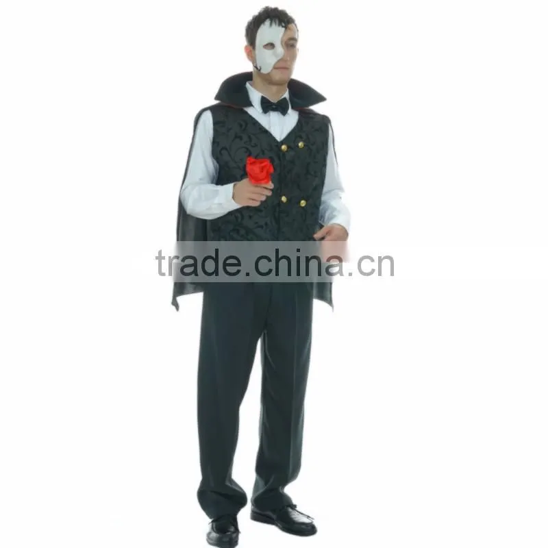 Men Mysterious Phantom fantasy dress instant costume for Halloween Party
