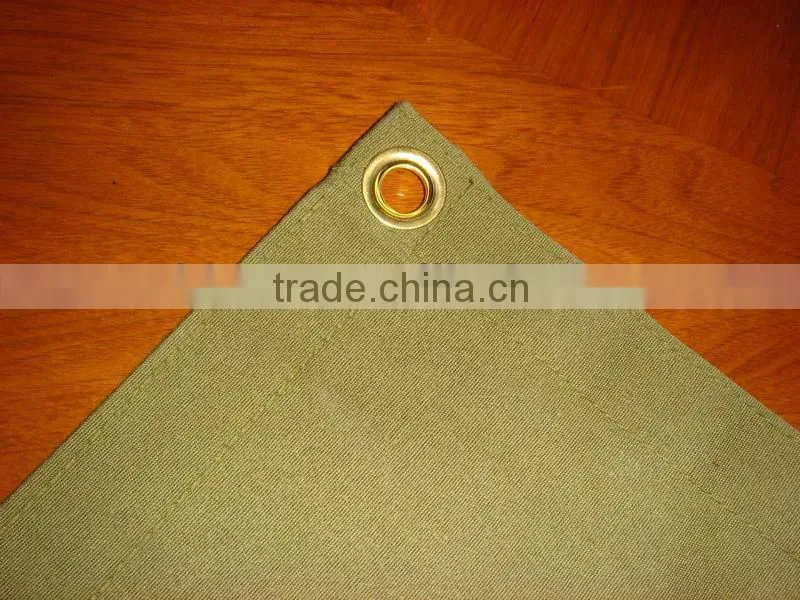 Tear Resistant Rainproof 100%Polyester Canvas Tarps,Polyester Green Canvas Tarps