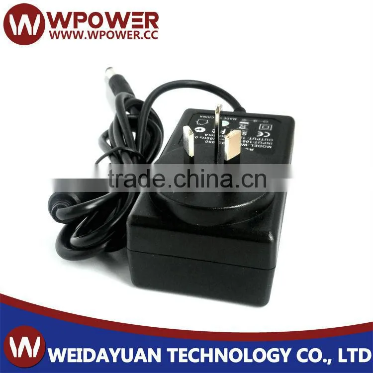 9V 2A Power Supply Barrel type right angle connector 5.5X2.5mm/5.5X2.1mm with CE FCC SAA C-tick RoHS certificates