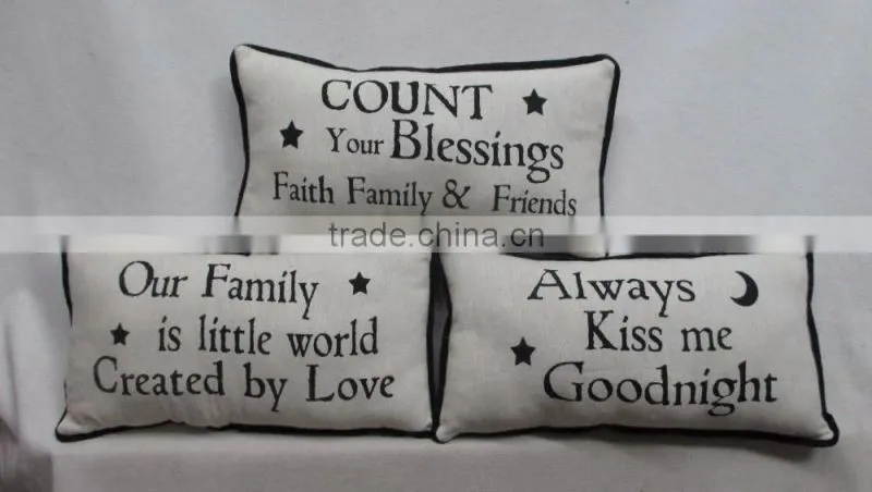 DecorHouzz Home Lumbar Embroidered Pillow Cover Pillow Cases Throw Pillow Decorative Pillow Wedding Birthday Anniversary Gift