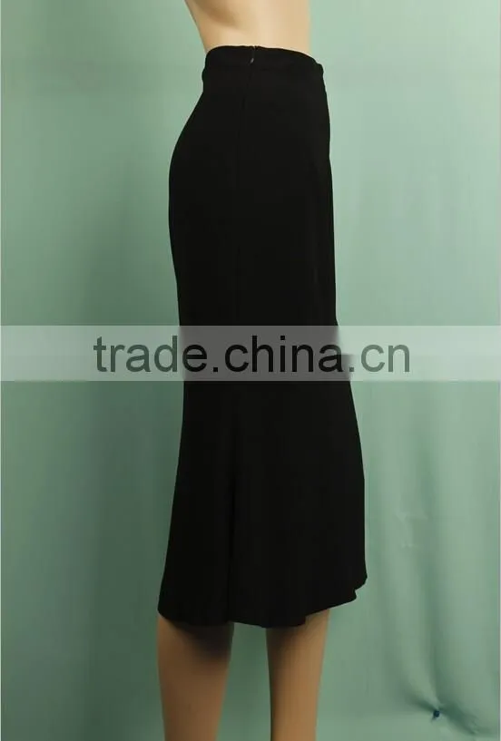 4 side stretch fabric black ladies office skirt style ladies office uniform skirts