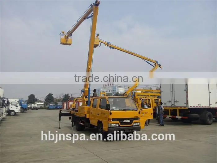 16M yellow double row aerial work platform truck JMC