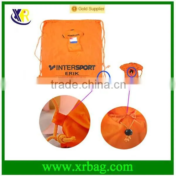 Custom cheap drawstring nylon carrying bag with logo
