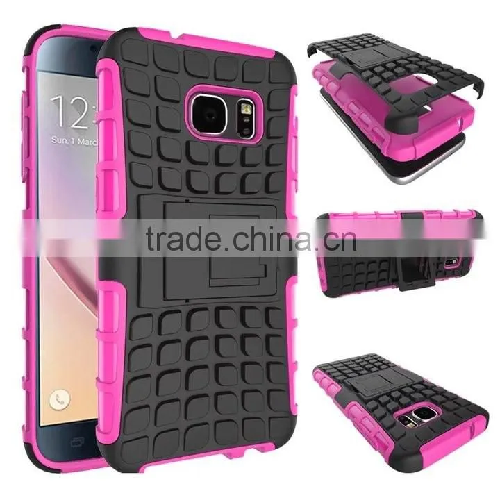 Hot Selling Hybrid Rugged Heavy Duty Armor Kickstand Case For Sumsung Galaxy S7