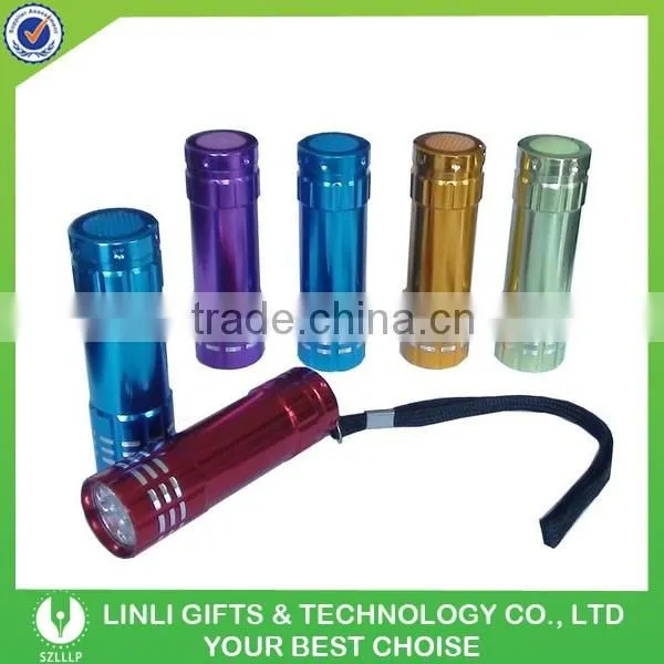 2016 Popular Mini Promotional Metal Led Pocket Torch Flashlight For Camping Safety