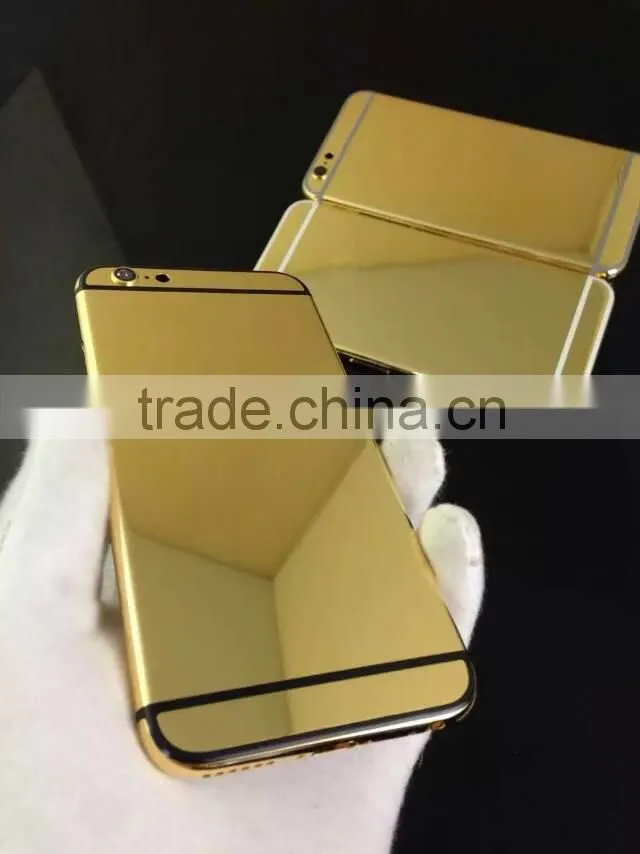 new products 2016 for iphone 6s back housing 24kt gold with full buttons