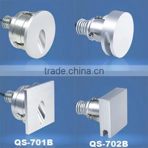 Indoor mini 1w 12v aluminum mounted led stair wall light