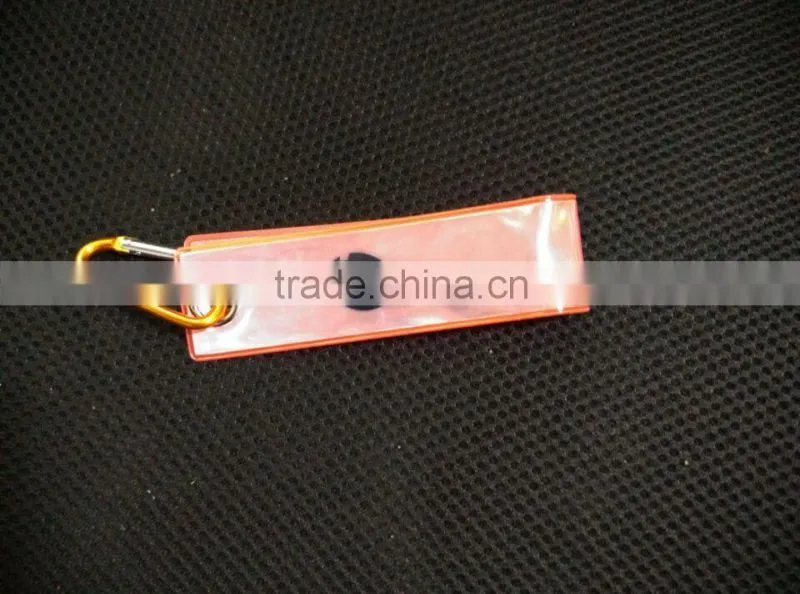 Promotion Gifts Custom Shaped Hanging decorations Reflector Reflective Light Soft PVC Keychain with carabiner