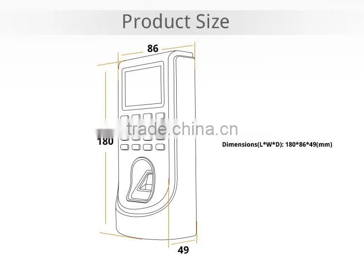 Nordson 2.8inch HD LCD screen FR-M2 Network Fingerprint Access Control with ID Card