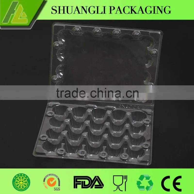 20 Cells clear transparent plastic quail egg packaging tray