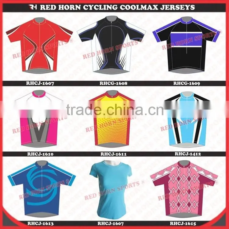 Mens Short Sleeve Cycling Coolmax Jersey, Breathable Cycling Jersey