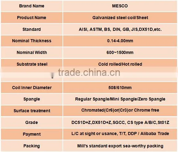 2016 China Supplier Standard Dx51D Z275 Galvanized Steel Coil
