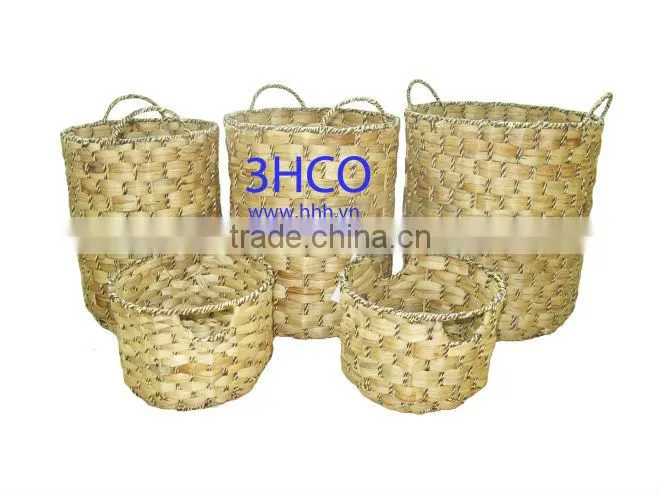 2015 New Product Water Hyacinth Basket for Home Decoration and Furniture