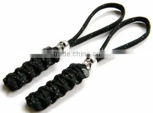 Handmade custom design braided cobra weaving can dismantled paracord zipper puller