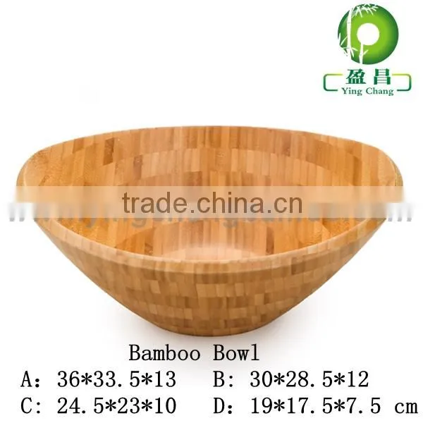 3 in 1 Bamboo square salad bowl dinnerware
