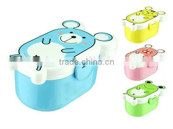 plastic cartoons lunch box (doule layer) new item