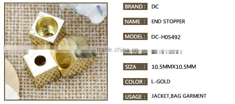 Decorative metal drawstring cord end colorful metal cord end stopper