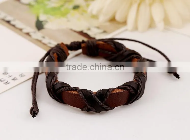 cheap leather custom rope bracelet, italian leather bracelets