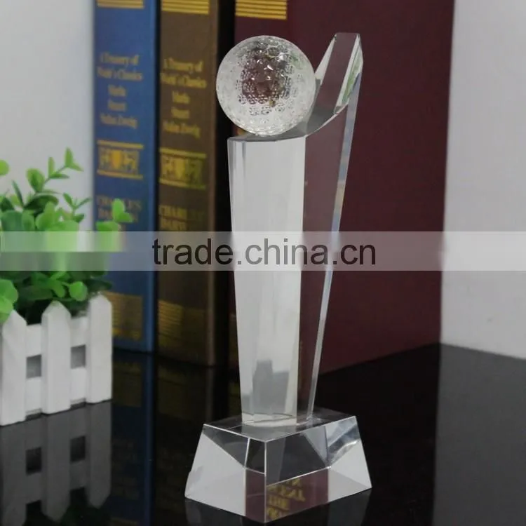 2016 new crystal custom glass trophy award