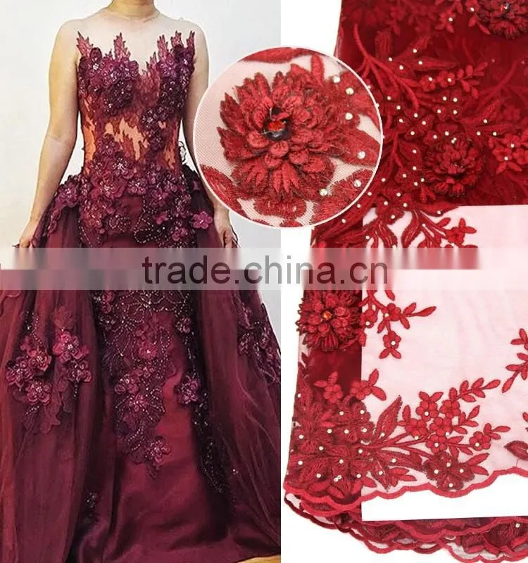 2016 high quality african tulle lace fabrics for asoebi/ nigeria bridal embroidered tulle lace fabric