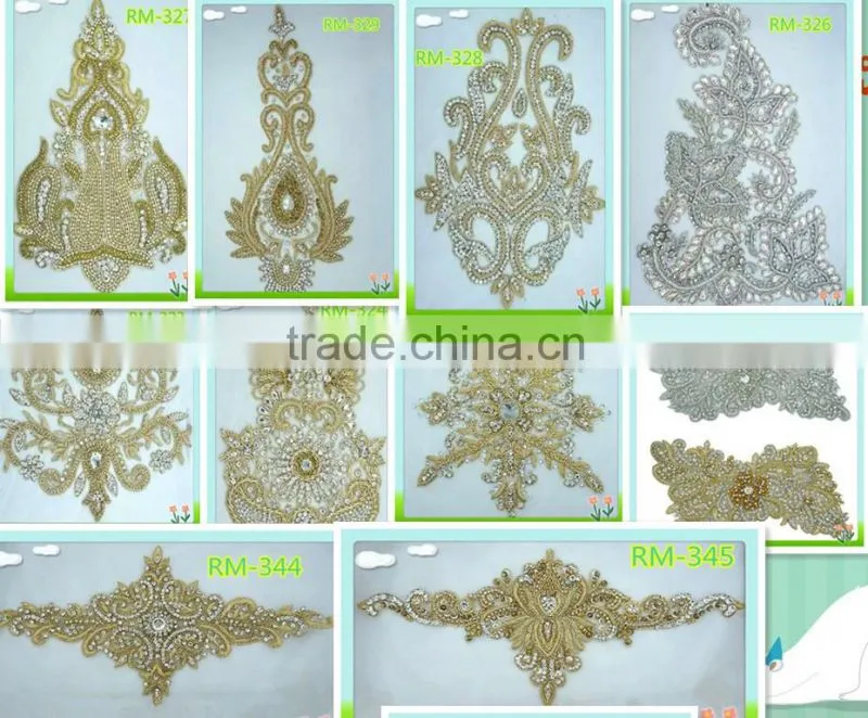 Fashion bridal accessory decorative embroidery applique