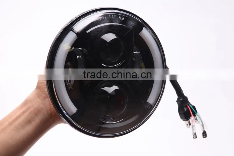 New products LED lamp type DOT 7 round led headlight