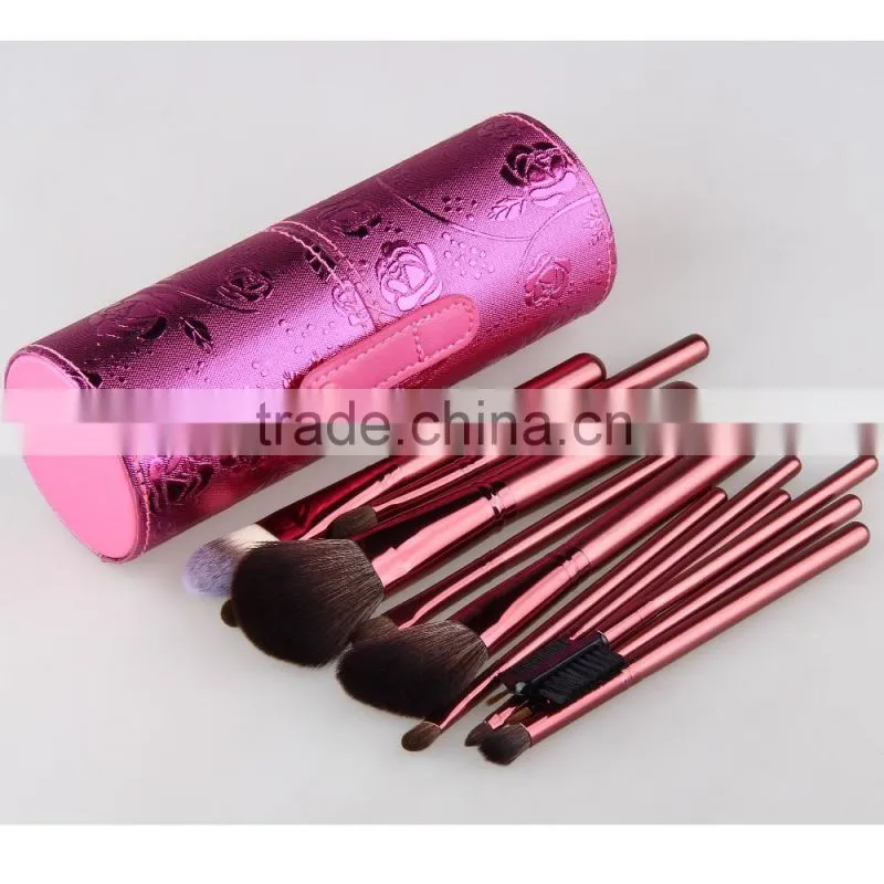 Professional human hair cosmetic makeup brush with private label